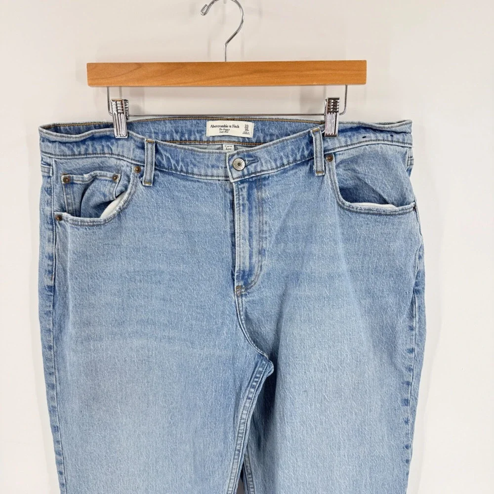 Abercrombie & Fitch The Baggy Low Rise Jeans‎ Light Rise 33/16R Curve Love